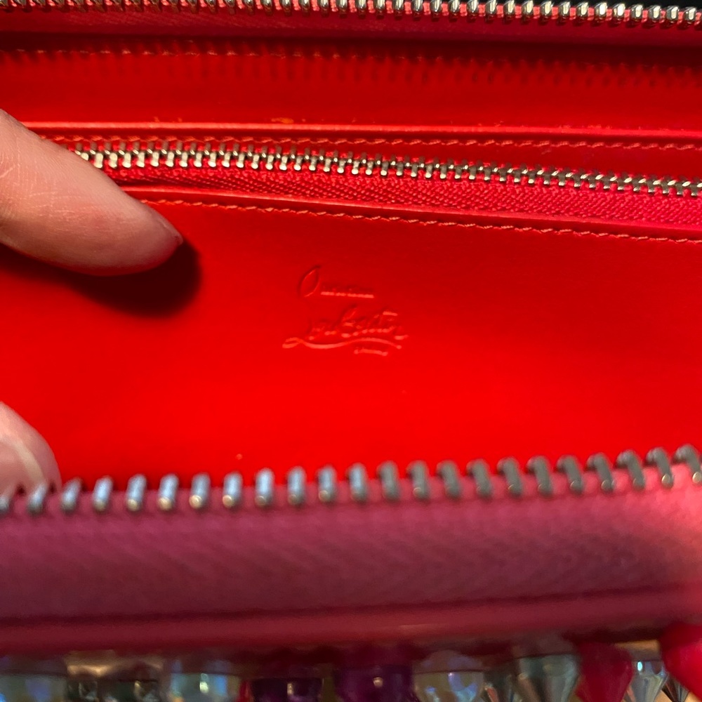✨🩷Christian Louboutin Panettone Glitter Spike Wallet🩷✨ - Picture 11 of 15